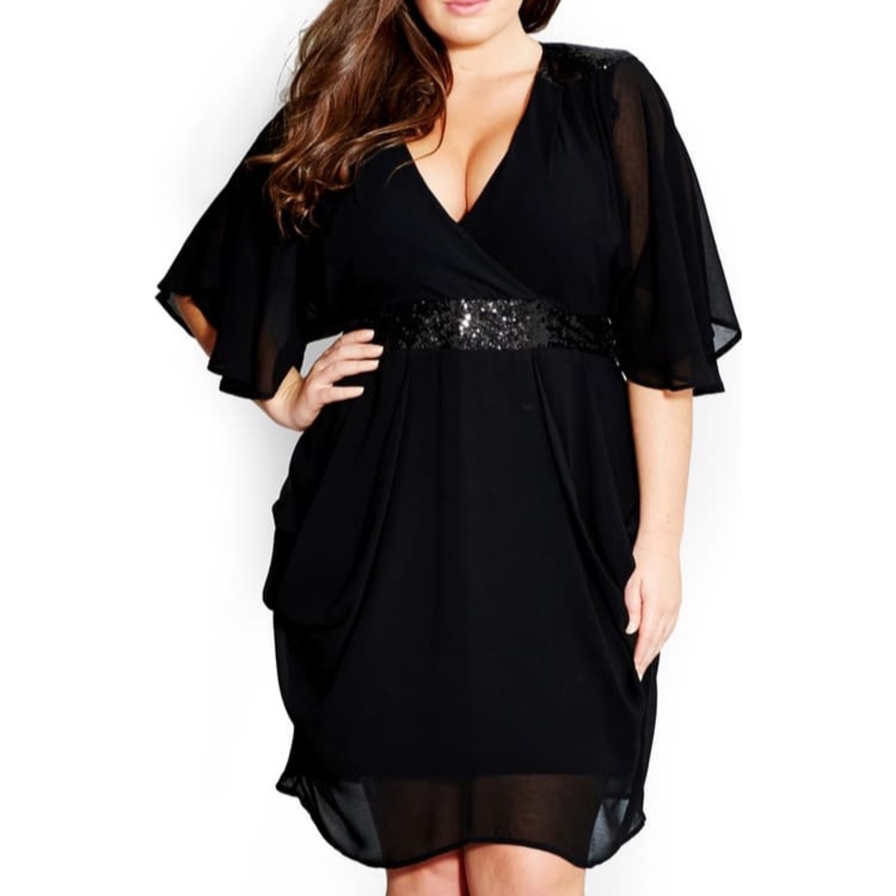 LBD with Sequin-coated panels